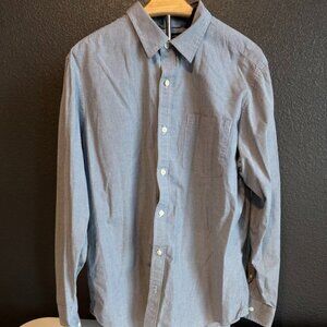 Banana Republic - Long Sleeve - Navy Pattern - Button Down Dress Shirt - Large